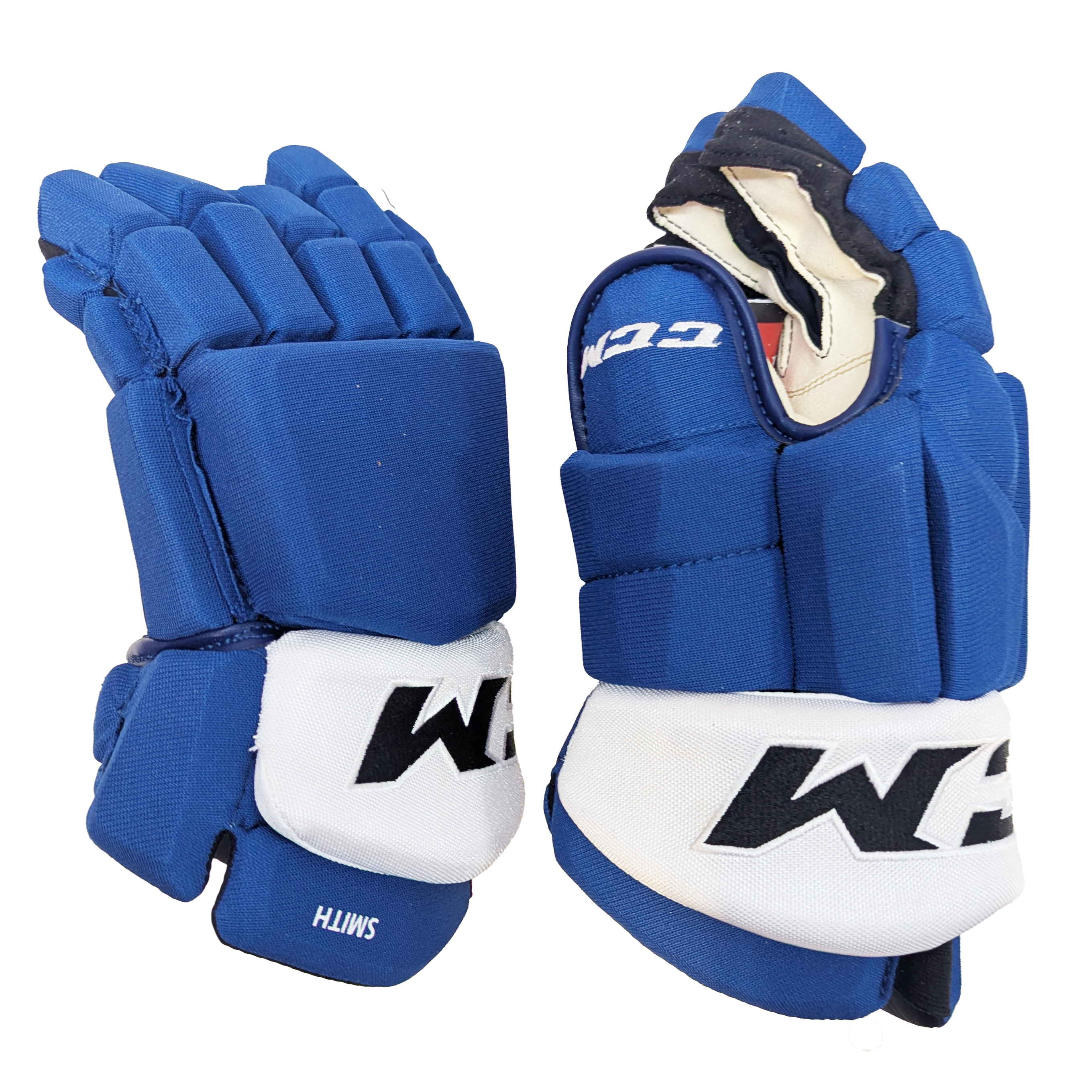 CCM HGTKPP - NHL Pro Stock Glove - Gemel Smith (Blue/White)